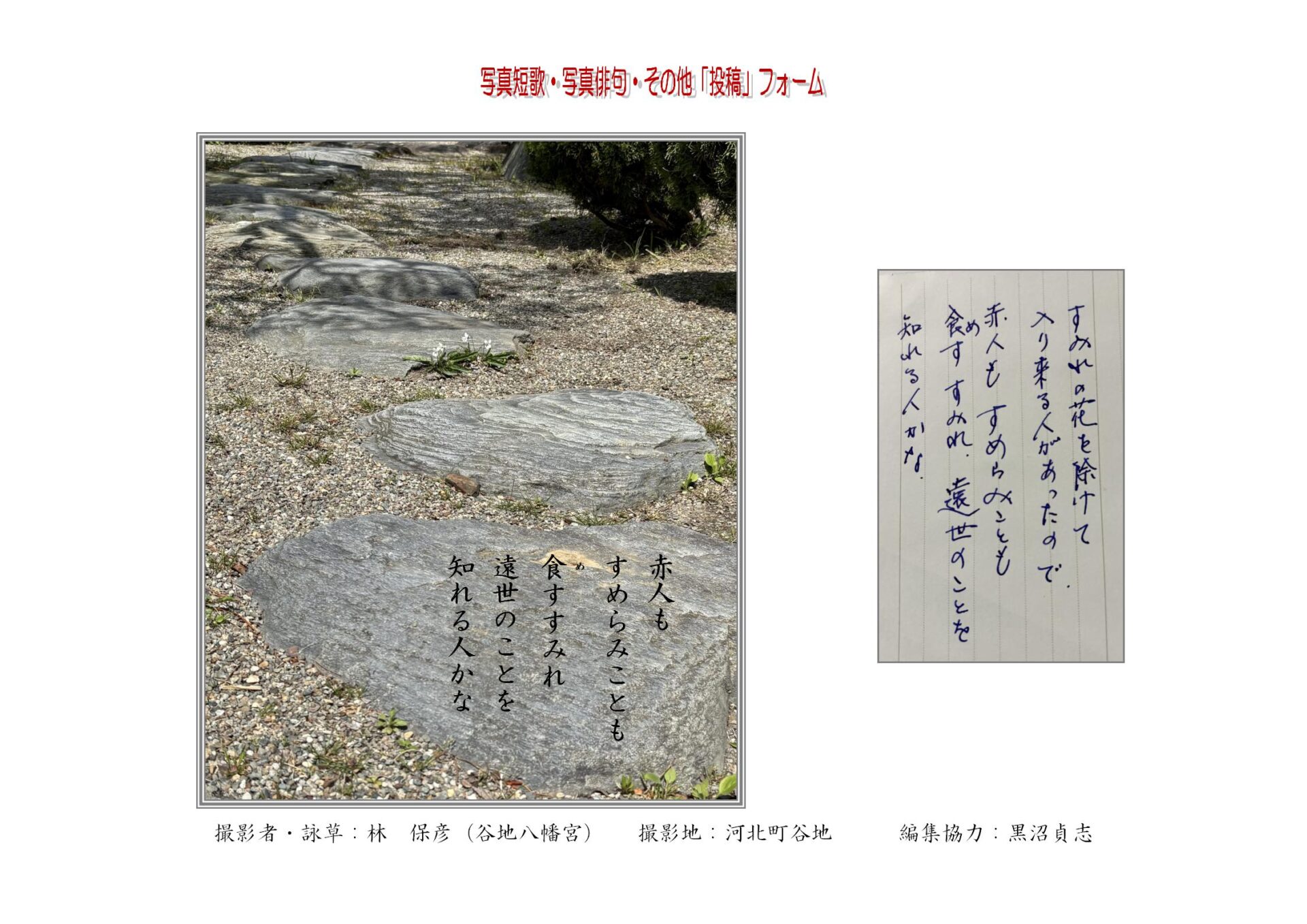 赤人もすめらみことも食（め）すすみれ遠世のことを知れる人かな